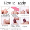 Short Press on Nails Square Fake Nails Ombre Pink False Nails with Simple Style Designs Acrylic Nails Glossy Glue on Nails Artificial Stick on Nails for Women Girls Nails Manicure 24pcs