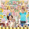30Pcs Boba Tea Party Decorations Bubble Tea Party Decorations Include Banner- Cake Toppers-12Cupcake Toppers-16Balloons for Kids Birthday Party Supplies