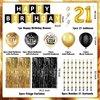 21st Birthday Party Decorations for Him Her Black Gold Happy 21st Birthday Banner Balloons Gold Number 21 Balloon Curtain Backdrop Black and Gold 21 Year Old Birthday Party Supplies for Men Women