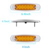 liteball 6.4in LED Amber/Yellow Side Marker Lights,12V Chrome Plated Trailler Clearance Marker Lights,Front Rear Signal Indicator Courtesy Light for Truck Pickup RV Night Driving(10PCS)
