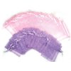 Embolden Jewelry 25 Pink and 25 Lavender Purple Organza Bags - 2.75 By 3 Inch Party Favor Small Gift Drawstring Pouch Wedding Bridal Baby Shower Girl Birthday Supplies Decorations