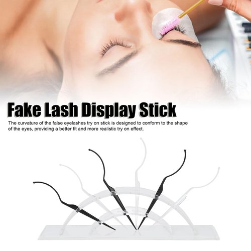 False Eyelashes Display Stick, 6 Pcs 3D Eyelash Extension Try On Sticks False Eyelashes Display Stick Holder Applicator Tool Plant Eyelash Applicator Stick