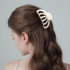 Jayongnee clip Shell Hair Claw Clips Strong Hold Big Hair Jaw Clips for Thick Hair - Bohemian claw clip with Thin Hair Design, Hair Claw Clips for Fashionable Looks - Firm and Attractive