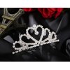 Lovelyshop Mini Heart Rhinestone Tiara for Wedding Bride Prom Birthday Pegeant Prinecess Party-1 Pack