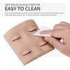 Miuffue Replacement Eyelids for Mannequin Head, 2 Pairs Eyelash Extension Eyelids for Lash Practice, Silicone Rubber Realistic Eyelids for Eyelash Training