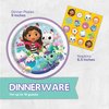 Unique Gabby's Dollhouse Party Supplies | Gabby Dollhouse Party Supplies | Gabby Doll House Party Supplies | Officially Licensed | Tablecover, Plates, Napkins, Button | Serves 16 Guests