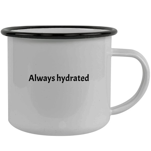 Always Hydrated - 12oz Camping Mug Stainless Steel, Black
