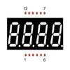 uxcell Common Cathode 12 Pin 4 Bit 7 Segment Display 1.18 x 0.55 x 0.28 Inch 0.35" Red LED Display Digital Tube 5pcs