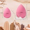 Pink 15 Pcs Beauty Blender Sponge Set:Medium Makeup Sponges For Foundation,Powder,Liquid,Facial Makeup Tools,Latex-Free, High-density Beauty Sponge
