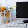 Computer Monitor Message Board Screen Memo Board Monitor Memo Board Top Mount Monitor Sticky Note Holder Message Memo Panel for Office, Left and Right (2 Pieces)