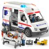 KukuFun Ambulance Toy for Kids 3 4 5 6 7 8 Years Old, Friction Powered Emergency Vehicles with Light and Sound, Ambulance Toys Holiday Birthday Gifts for Kids Boys Girls Ages 3-8