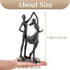 Sziqiqi Iron 6th for Couple - Black Metal Couple Sculpture Gifts for Her Aesthetic Statue Decor Abstract Figurines Centerpiece Decoration for Women Wife Friend Girlfriend Him Men
