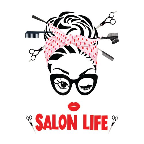 Salon Life Cosmetology Hairdresser Cosmetic Stylist Makeup Hair Messy Bun Travel Inspirational Women Girl CS1309-2PK