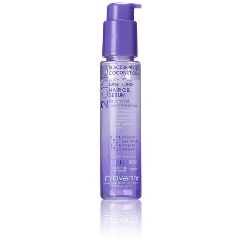 Giovanni 2chic Ultra Repair Super Potion Hair Oil Serum, Blackberry and Coconut Milk 2.75 oz. (Pack of 12)