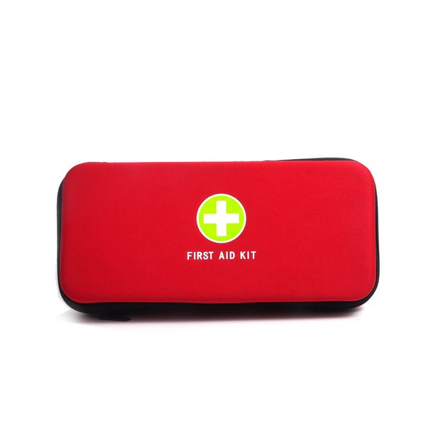 Jipemtra First Aid Hard Case Empty, First Aid Hard Case First Aid EVA Hard Red Medical Bag for Home Health First Emergency Responder Camping Outdoors (Red GP)