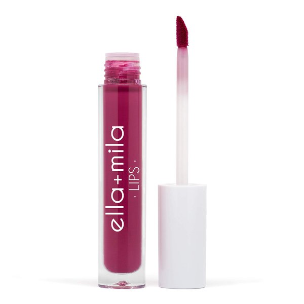 ella+mila Agent Provocateur Velvet Matte Liquid Lipstick - Deep Berry Matte Lipstick with Vitamin E - Lightweight, Non-Sticky & Long Lasting Lipstick Matte Finish - Cruelty-Free & Vegan (4ml)