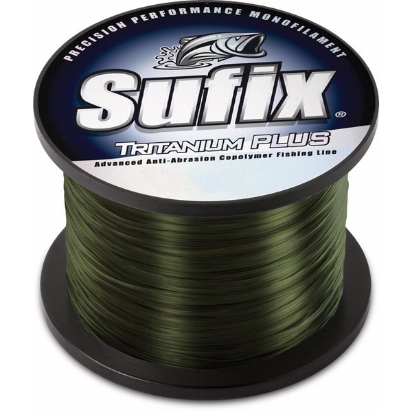 Sufix Tritanium Plus 1/4-Pound Spool Size Fishing Line (Dark Green, 12-Pound)
