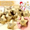 24 Pieces 3.1 Inch Star Stress Balls Gold Star Mini Foam Ball Star Stress Toys Bulk Stress Relief Gifts for Coworkers Adult Goodie Bag Stuffers Teen Party Favors School Office Award (Thank)