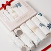 Nightingale Muslin Bamboo Viscose Baby Washcloths - Soft Organic Baby Wash Cloths Perfect for Newborn Sensitive Skin - Absorbent Baby Wipes, Burp Cloths or Face Towels - 6 Pack (Feathers)