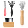 Comb Cleaner Tool Set 4 Pcs Hairbrush Cleaner Tool Hair Brush Cleaner Tool Comb Cleaning Brush Remover Cleaning Claws Rake Design Brush Cleaner for Home and Salon
