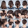 Hair Bun Maker Set 6 PCS - Ring Style Hair Bun Donut (1 L, 2 M and 3 S) with 20 Hair Bobby, Pins 5 Elastic Bands and 4 Pony Hair Tools for Long Hair (Blonde)
