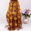 Flower Headband Hippie Sunflower Hairband Floral Crown Bohemian Hair Band Women Girls Boho Hair Hoop Headdress Headwear Headpiece Party Decoration Cosplay Costume Cute Handmade Hair Accessories Yellow