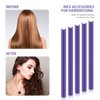 30 Pieces Flexible Curling Rods Twist Foam Hair Rollers Soft Foam No Heat Hair Rods Rollers and 1 Steel Pintail Comb Rat Tail Comb for Women Girls Long and Short Hair (Purple, 9.45 x 0.55 Inch)