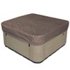 Outdoor Square Hot Tub Cover, Waterproof Sunproof SPA Cover Protector 90.9x90.9x11.8in (Coffee)