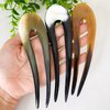 Hair Sticks For Long Hair, Natural Buffalo Horn Hair Smoothing Stick, Hair Stick Pin 5.3 inches, Gift for Mother 1pcs Simple