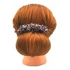 Side Comb French Twist Hair Comb Hair Accessories Decorative Hair Wedding Hair Accessories Ornamented Along top of Heading with Stone (Purple)