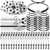 Equsion 80 Pcs Soccer Team Gifts Set Bracelets Soccer Ball Ballpoint Pens Foam Soccer Stress Balls Kick Up Soccer Cards Adjustable Soccer Bracelets for Sports Christmas Reward Birthday Party Supplies