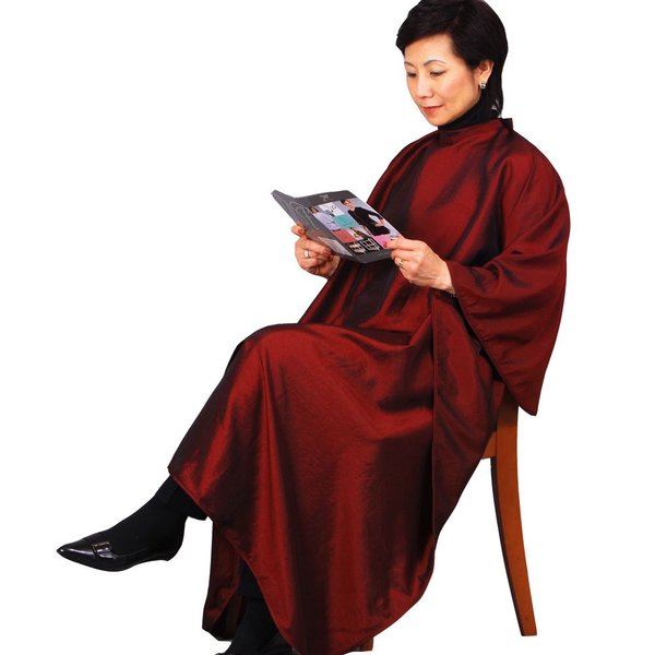 JMT Beauty Burgundy Red Salon Cutting Cape- 54" X 60" W/6 Snaps, 9 Ounces