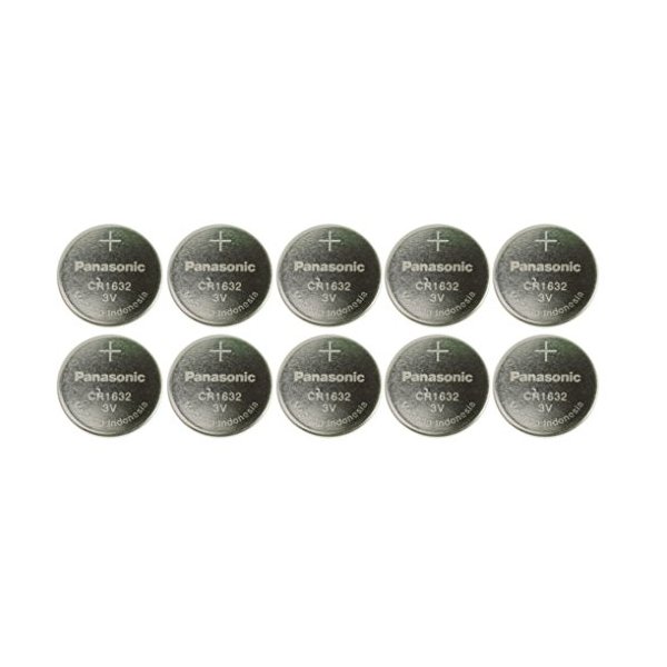 Panasonic CR1632-10 CR1632 3V Lithium Coin Battery (Pack of 10)