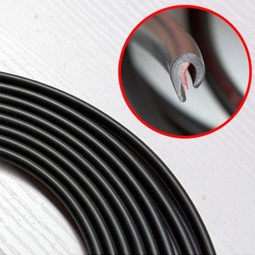 Door Edge Guards Car Door Edge Guards 32Ft(10M) U Shape Car Door Protector Rubber Seal Door Guard Internal Double Sided Tape (No Glue Required), Black