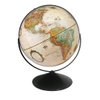 Replogle Eureka 16 inch desktop globe with up to date antique raised relief map and full swing gyromatic assembly. The beautiful antique color globe ball and vast amount of up-to-date information will peak the interest of any geographical connoisseur of a
