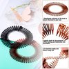 Shappy 9 Pieces Stretchy Full Circle Comb Plastic Circular Hair Comb Stretchy Headband Headband Holder for Women Girls 3 Colours