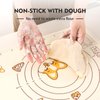 Ourokhome Silicone Baking Mat with Dough Cutter, 20'' X 16" Extra Thick Kneading Rolling mat with Measurement and Conversion Chart for Pastry, Pasta, Pizza, Fondant, Bread, Cookies (Beige)