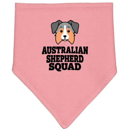 inktastic Dog Australian Shepherd Squad Baby Bandana Bib Mauve and Natural 395f7