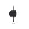 SHERCHPRY 3pcs Leather Hair Barrettes with Stick, Black Oval Shape Hair Clips, Hair Bun Holder, Ponytail Hair Pin Headdress