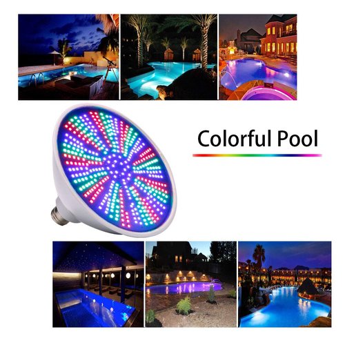 Pool Lights, 120V 40W RGB Color Changing Underwater LED Pool Light for Inground Pool with Remote Control, E26 Replacement Bulb Fit in for Pentair and Hayward Pool Light Fixtures