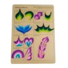 Anka Bella Reusable Face Paint Practice Board,7pcs Face Painting Practice Sheet with Various Patterns,One Stroke Excersize Template A4 Size