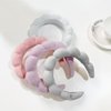 AOENJIE Spa Headbands for Washing Face or Makeup, Sponge Bubble Skincare Headbands, Puffy Terry Cloth Hairband for Women, Skin Care Makeup Headwear Hair Accessories for Girls (White)