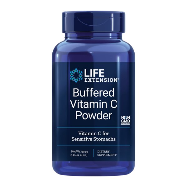 Life Extension Buffered Vitamin C Powder – Ascorbic Acid Vitamin C, Calcium, Magnesium, and Mineral Supplements for Sensitive Stomachs – Gluten-Free, Non-GMO, Vegetarian – 454g ( 84Servings )