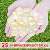 25 Bouncy Balls for Kids Party Favors | Clear Bouncy Ball 27mm | Superball Small Rubber Balls for Kids