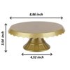 Grupo Mirandinha - Thin Acrylic Cake Stand with Lace - Durable, Modern and Reusable Design for Special Occasions - Gold Finish