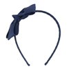 MEEDEE Navy Bow Headband for Girls Grosgrain Ribbon Hair Hoop Headband for Toddlers Kids Party Decoration Cosplay Costume Headwear Makeup Handmade Hair Band