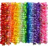Myamy 50 Counts Tropical Luau Leis Flower Lei Theme Party Favors Hawaiian Leis Necklace Hawaii Silk Wreaths Holiday Wedding Beach Birthday Decorations Assortment