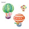 DECOWALL DS-8006P8024 Animal Train and Hot Air Balloons Kids Wall Stickers Wall Decals Peel and Stick Removable Wall Stickers for Kids Nursery Bedroom Living Room (Small) décor