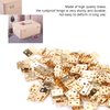 100PCS Small Mini Hinges, Metal Retro Accessory with Screw Tiny Hinges for Dollhouse Miniature Furniture Cabinet Closet Mini Dollhouse Furniture