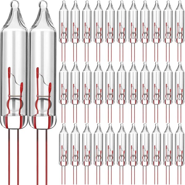 Mudder 200 Count 2.5V Christmas 50/100/150/200 Count Mini Incandescent Wire String Lights Replacement Bulbs Indoor/Outdoor Christmas Lights Decorations for Home Xmas Tree (Warm White)